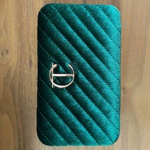 Charlotte Tilbury Velvet Clutch/Mini Brush Travel Case
